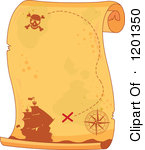 F) Clipart Illustration of a Wooden Treasure Che